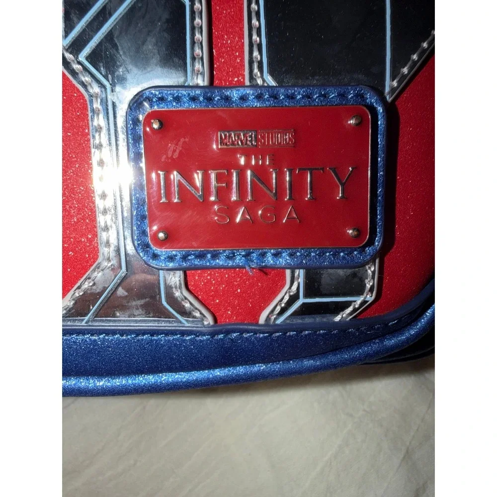 Marvel Infinity Saga Captain America Mini Backpack shines Metallic look
